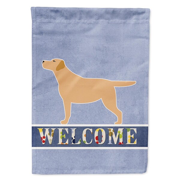Carolines Treasures Yellow Labrador Retriever Welcome Garden Size Flag - BB5501GF