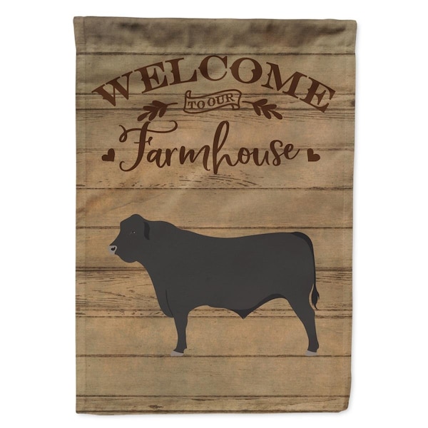 Carolines Treasures Black Angus Cow Welcome Garden Flag - 11 x 0.01 x 15 in. - CK6772GF
