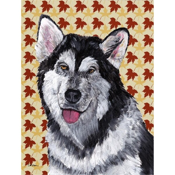 Patioplus Alaskan Malamute Fall Leaves Flag Garden Size - PA631755