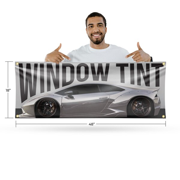 Signmission Window Tint, 18 Inch x 48 Inch, Vinyl Banner - B-30944