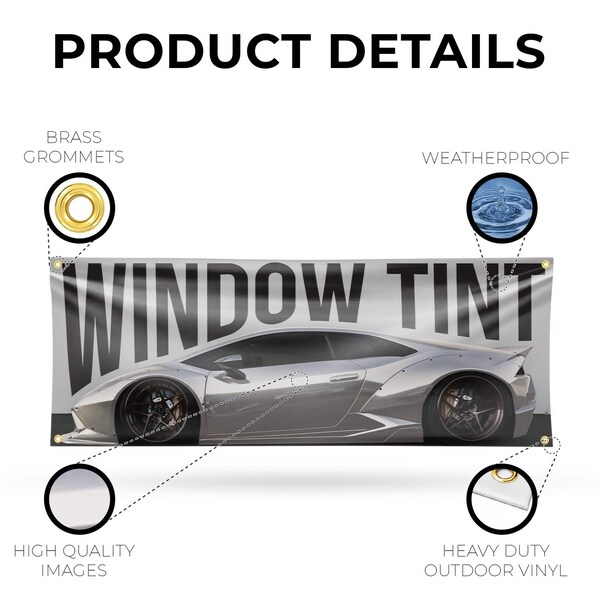 Signmission Window Tint, 18 Inch x 48 Inch, Vinyl Banner - B-30944