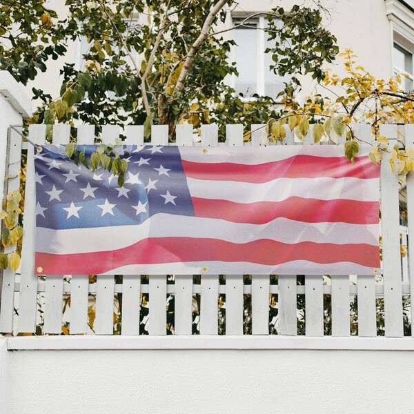 Signmission American Flag, 24 Inch x 72 Inch, Vinyl Banner - B-72-30461
