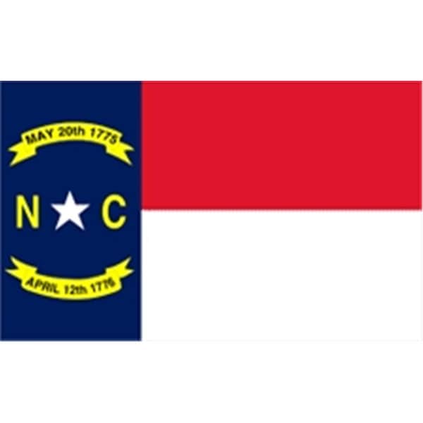 Ss Collectibles 5 ft. X 8 ft. Nyl-Glo North Carolina Flag - SS3329629
