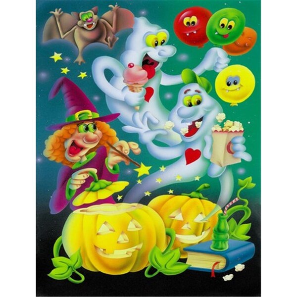 Patioplus Witch Party with the Ghosts Halloween Flag Canvas House Size - PA2557029