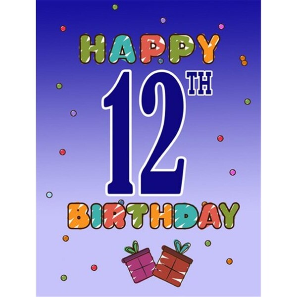 Carolines Treasures Happy 12Th Birthday Flag Garden Size - CJ1103GF