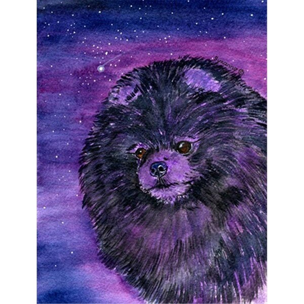 Patioplus Starry Night Pomeranian Flag - Garden Size; 11 x 15 in. - PA759059