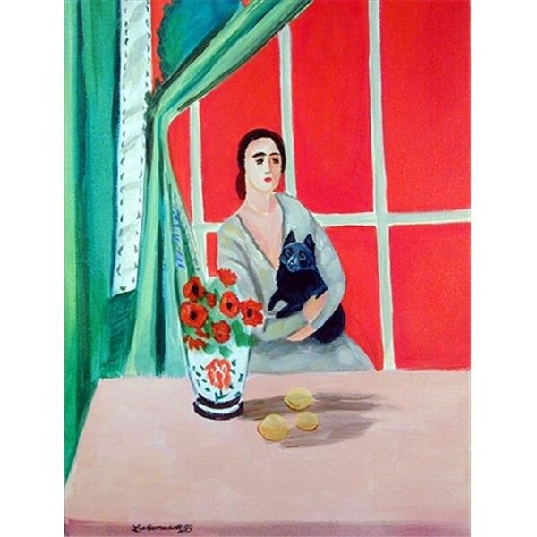Patioplus 11 x 15 In. Lady With Her Schipperke Flag; Garden Size - PA251951