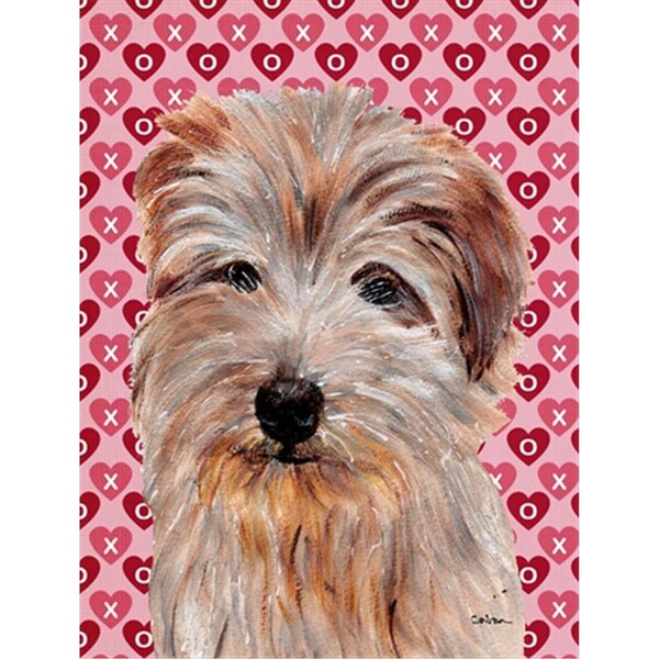 Patioplus Norfolk Terrier Hearts and Love Flag Garden Size - PA246969