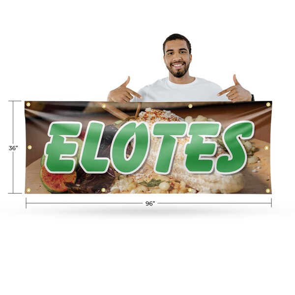 Signmission Elotes, 36 Inch x 96 Inch, Vinyl Banner - B-96-30558