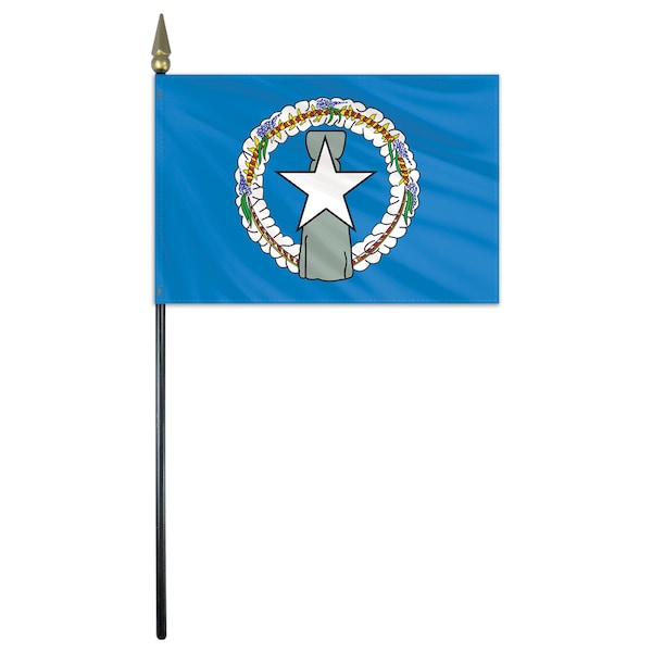 Global Flags Unlimited Northern Marianas Stick Flag 4"x6" E Gloss - 200795