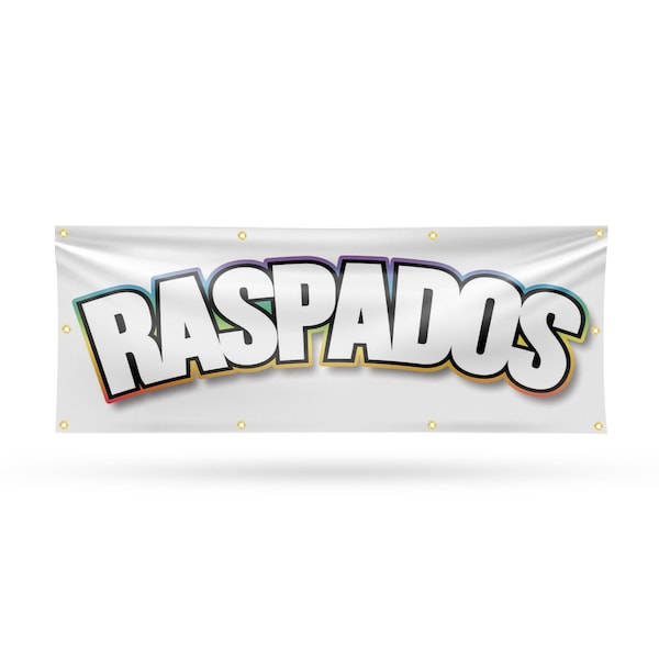 Signmission Raspados, 36 Inch x 96 Inch, Vinyl Banner - B-96-30829