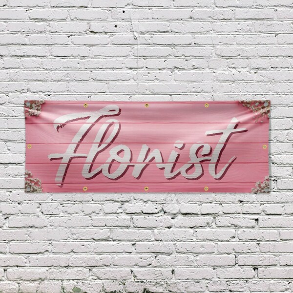 Signmission Florist, 48 Inch x 120 Inch, Vinyl Banner - B-120-30637