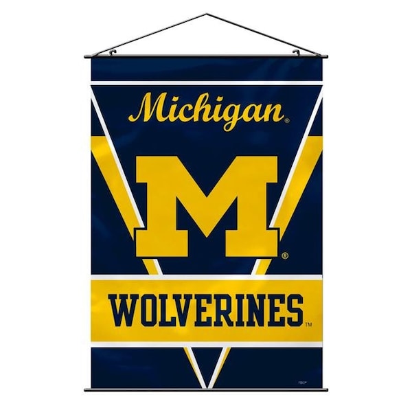 Fremont Die Consumer Products Inc Fremont Die 2324554740 28 x 40 in. Polyester Michigan Wolverines Wall Banner - 2324554740