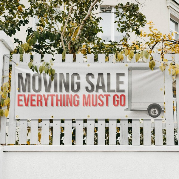 Signmission Moving Sale Everything Must Go, 48 Inch x 120 Inch, Vinyl Banner - B-120-30743