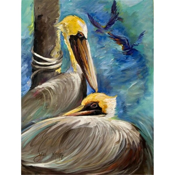 Carolines Treasures Pelicans Remembering Flag Garden Size - JMK1145GF