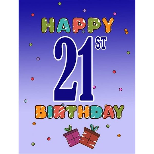 Carolines Treasures Happy 21St Birthday Flag Garden Size - CJ1121GF