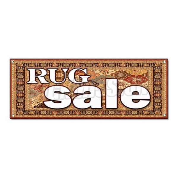 Signmission RUG SALE BANNER SIGN persian carpet carpeting area wall to wall oriental - B-RUG SALE