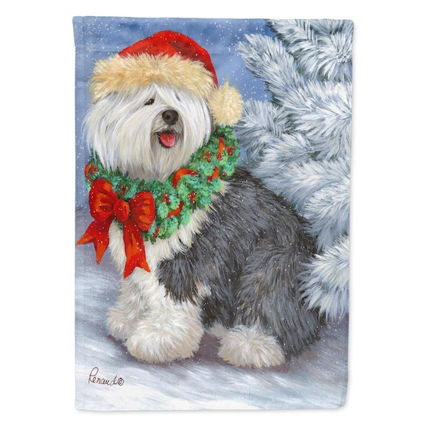 Carolines Treasures 11 x 0.01 x 15 in. Old English Sheepdog Christmas Garden Flag - PPP3117GF