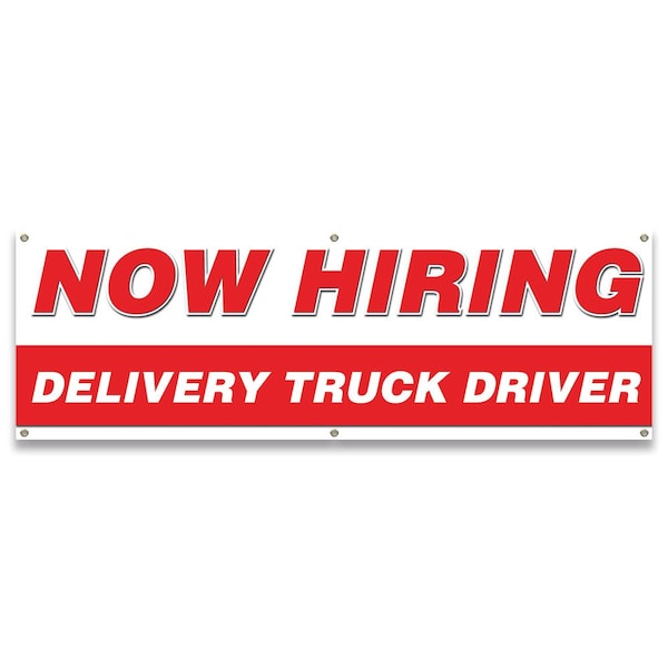 Signmission Now Hiring Delivery Truck Drivers Banner Apply Inside Accepting Application Single Sided - B-72-30230
