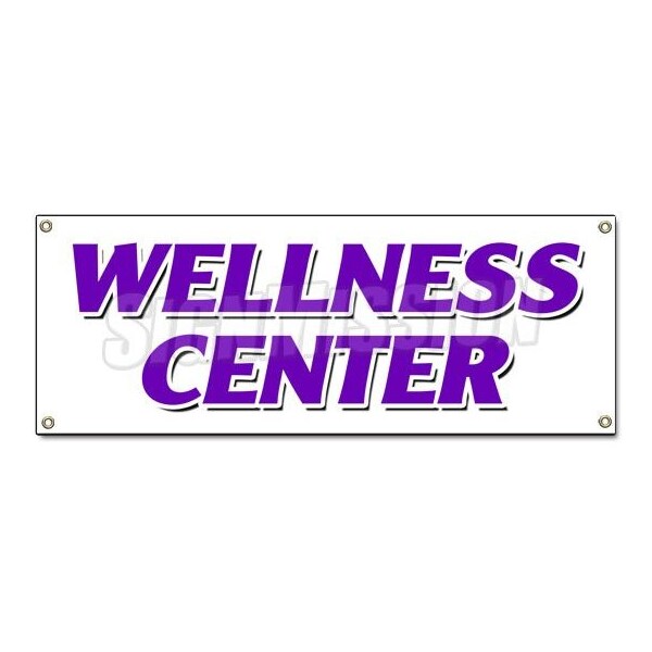 Signmission WELLNESS CENTER BANNER SIGN chiropractic chiropractor fitness center - B-WELLNESS CENTER
