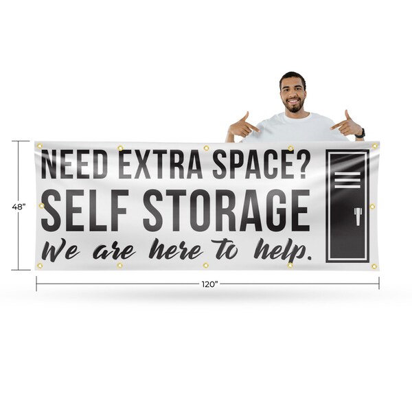 Signmission Need Extra Space Self Storage, 48 Inch x 120 Inch, Vinyl Banner - B-120-30750