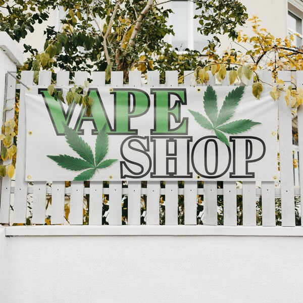 Signmission Vape Shop, 36 Inch x 96 Inch, Vinyl Banner - B-96-30907