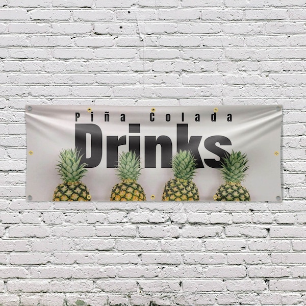 Signmission Pina Colada Drinks, 48 Inch x 120 Inch, Vinyl Banner - B-120-30803