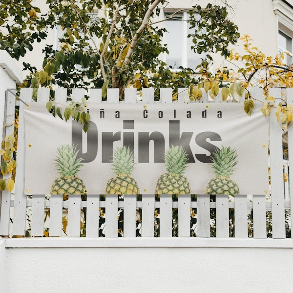 Signmission Pina Colada Drinks, 48 Inch x 120 Inch, Vinyl Banner - B-120-30803