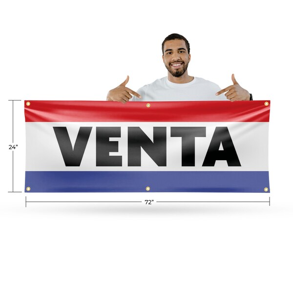 Signmission Venta, 24 Inch x 72 Inch, Vinyl Banner - B-72-30913