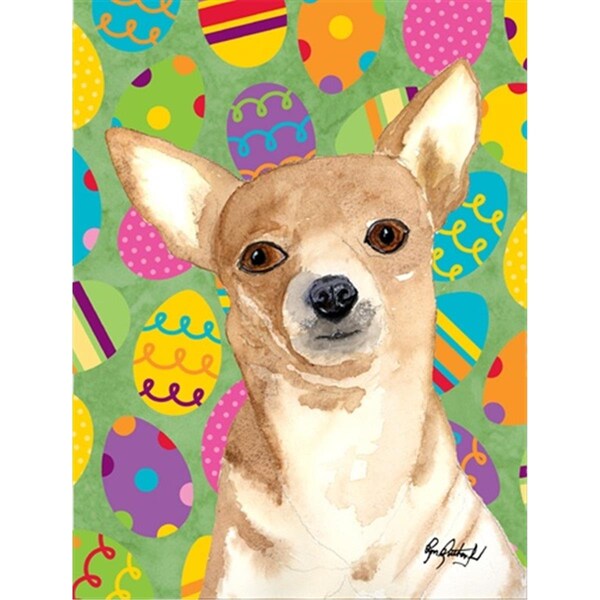 Patioplus Eggravaganza Chihuahua Easter Flag Canvas House Size - PA2554927