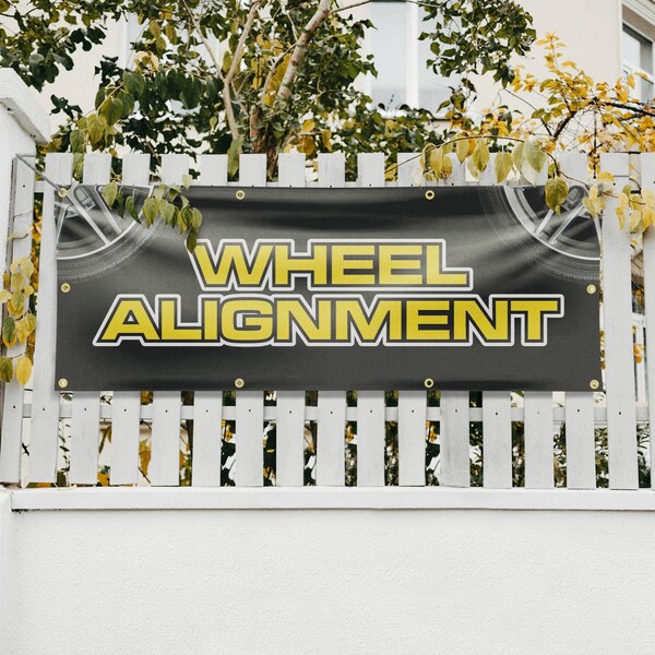 Signmission Wheel Alignment, 36 Inch x 96 Inch, Vinyl Banner - B-96-30939