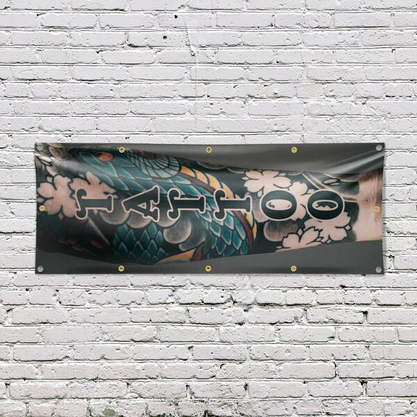 Signmission Tattoo Vertical, 48 Inch x 120 Inch, Vinyl Banner - B-120-30882