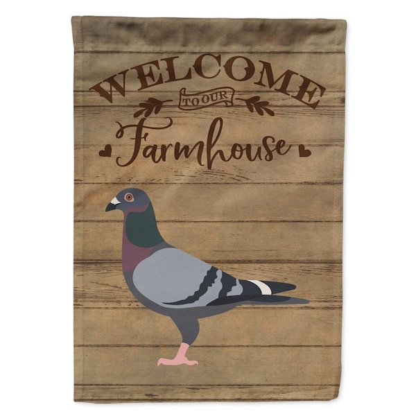 Carolines Treasures Racing Pigeon Welcome Canvas House Flag - 28 x 0.01 x 40 in. - CK6895CHF