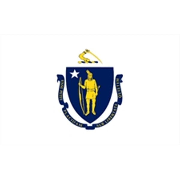 Ss Collectibles 5 ft. X 8 ft. Nyl-Glo Massachusetts Flag - SS3326958
