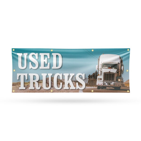 Signmission Used Trucks, 36 Inch x 96 Inch, Vinyl Banner - B-96-30903