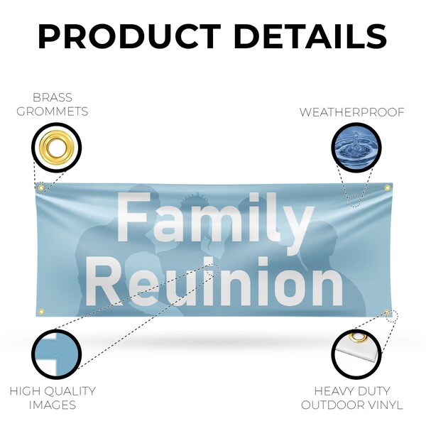 Signmission Family Reunion, 18 Inch x 48 Inch, Vinyl Banner - B-30571