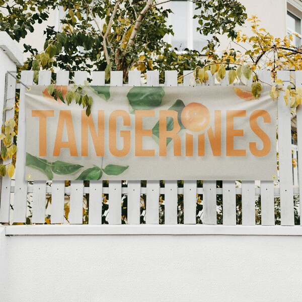 Signmission Tangerines, 18 Inch x 48 Inch, Vinyl Banner - B-30878