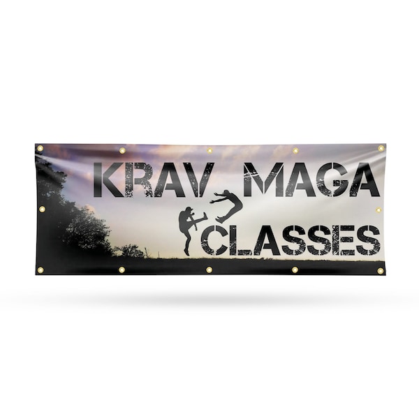 Signmission Krav Maga Classes, 48 Inch x 120 Inch, Vinyl Banner - B-120-30721