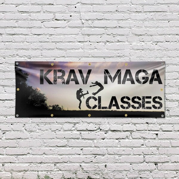 Signmission Krav Maga Classes, 48 Inch x 120 Inch, Vinyl Banner - B-120-30721