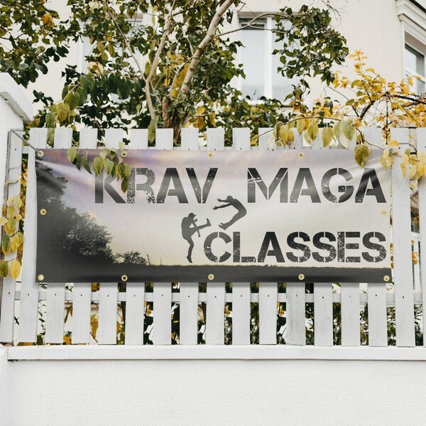 Signmission Krav Maga Classes, 48 Inch x 120 Inch, Vinyl Banner - B-120-30721