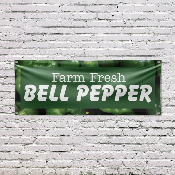 Signmission Farm Fresh Bell Pepper, 24 Inch x 72 Inch, Vinyl Banner - B-72-30578