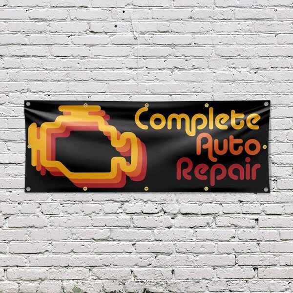 Signmission Complete Auto Repair, 48 Inch x 120 Inch, Vinyl Banner - B-120-30524