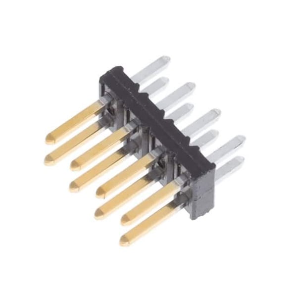 Encabezados y carcasas de cables sin blindaje, cabecera de doble hilera, montaje en superficie, 8 pines, vertical, .38um, sin plomo - 57102-S06-04LF