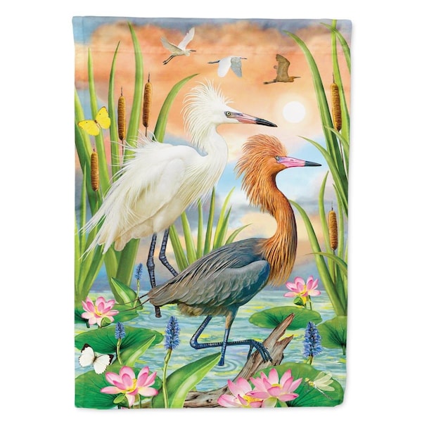 Patioplus 11 x 0.01 x 15 in. Reddish Heron Two Phases Garden Flag - PA2553527