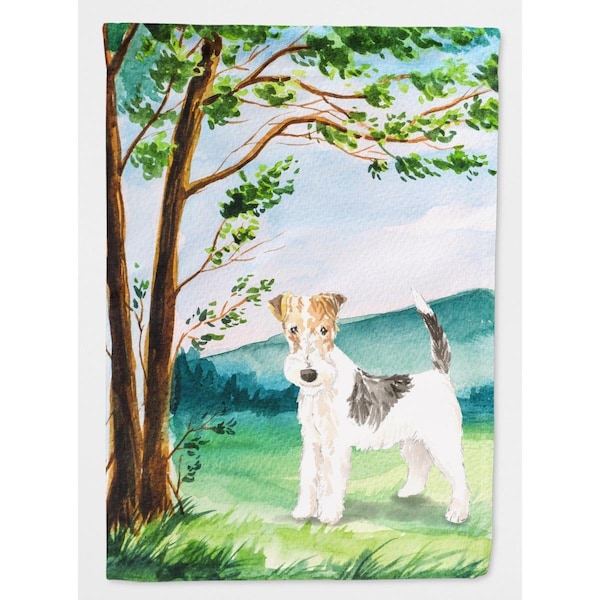 Patioplus Under the Tree Fox Terrier Garden Size Flag - PA2553102