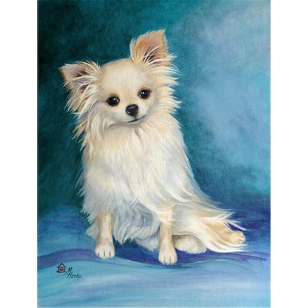 Carolines Treasures Jazz Chihuahua Long Hair Flag Canvas House Size - MH1040CHF