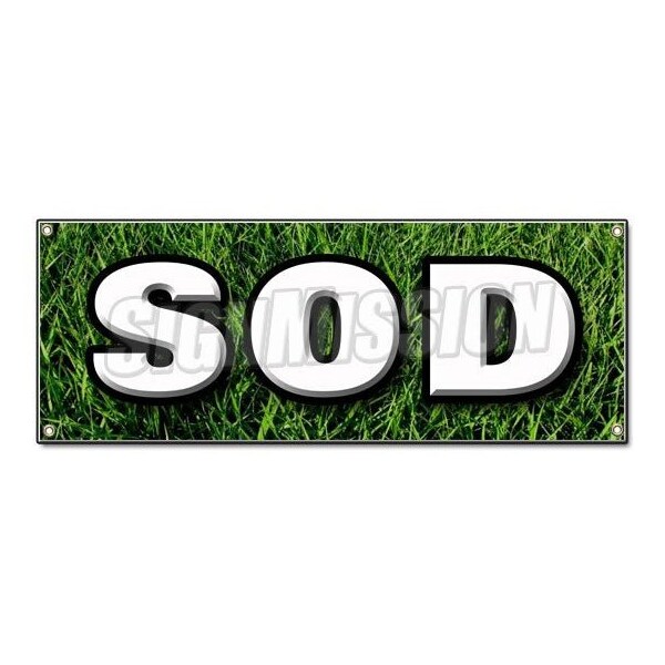 Signmission SOD BANNER SIGN landscape landscaper for sale grass seed farm grasses garden - B-SOD