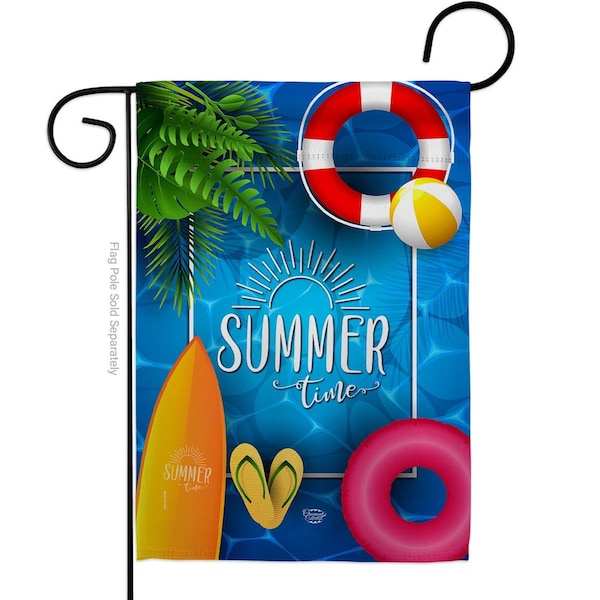 Cuadrilatero Summer Chilling Summertime Fun & Sun 13 x 18.5 in. Dbl-Sided Decorative Vertical Garden Flags for - CU4082304