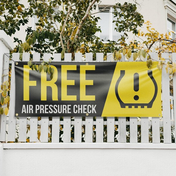 Signmission Free Air Pressure Check, 24 Inch x 72 Inch, Vinyl Banner - B-72-30641