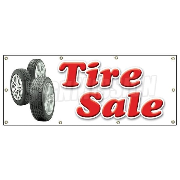 Signmission TIRE SALE BANNER SIGN shop used tires signs recap retread - B-96 TIRE SALE